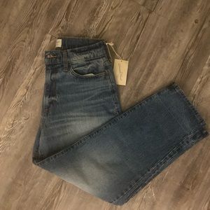 Medium wash straight leg jeans